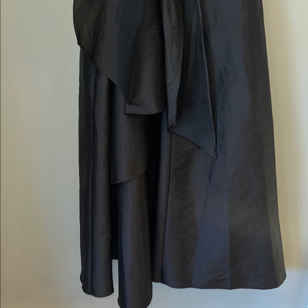 Adrianna Papell Elegant Black Maxi Skirt with Tie Detail and Pockets Sz 14 - Picture 4 of 8